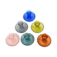 Porte-bougie conique moderne en verre borosilicate coloré 2026, élégant, 2 oz, petites lanternes, pots, emballage inclus, logo