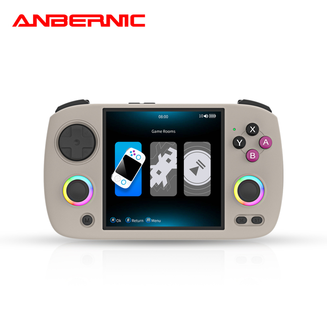 ANBERNIC RG CubeXX Mini Handheld Game Console 3.95" IPS Screen 64 Bit Linux System Supports 2.4G Wireless Controller HD Output