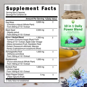 Cápsulas de Musgo Marino Prival Label 10:1, Mezcla Diaria Potente con Ashwagandha para el Equilibrio Emocional y la Mejora de la Salud Digestiva para Adultos - Product Image 4