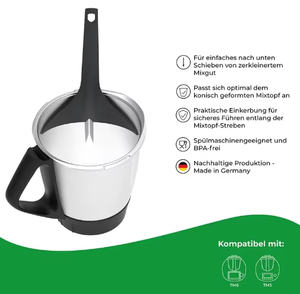 1 Stück Innenwandspatel für Thermomix TM5, <span class=keywords><strong>TM6</strong></span> Küchenhelfer zur Reinigung von Topfoberflächen mit Praktischer Kerbe - Product Image 2