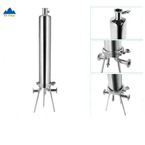 Food Grade 3 Stages Stainless Steel Cartridge Filter Housing For Wine Filter Filtration System