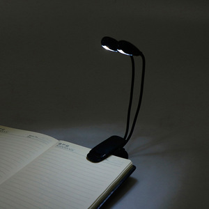 Lampe de pupitre musicale à clipser rechargeable à LED avec deux bras flexibles et 2 perles LED pour l'éclairage du piano, de la guitare et de l'érhu - Product Image 5