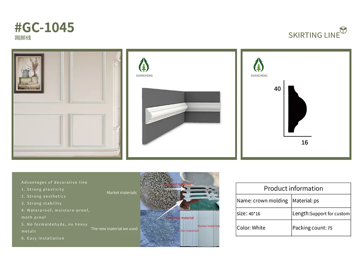 Guancheng prezzo di fabbrica GC1045 soggiorno PS corona modanatura Cornice decorativa modanatura