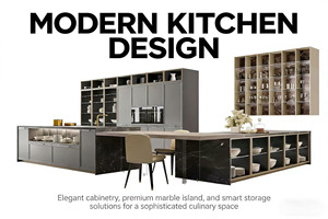 <span class=keywords><strong>Cucina</strong></span> di Lusso Ultra Moderna con Design Senza Maniglie e Illuminazione Intelligente Integrata per Case Contemporanee di Alta Gamma - Product Image 2