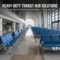 Système de sièges modulaires intégrés personnalisables pour les aires d'attente aéroportuaires et les projets d'infrastructure publique