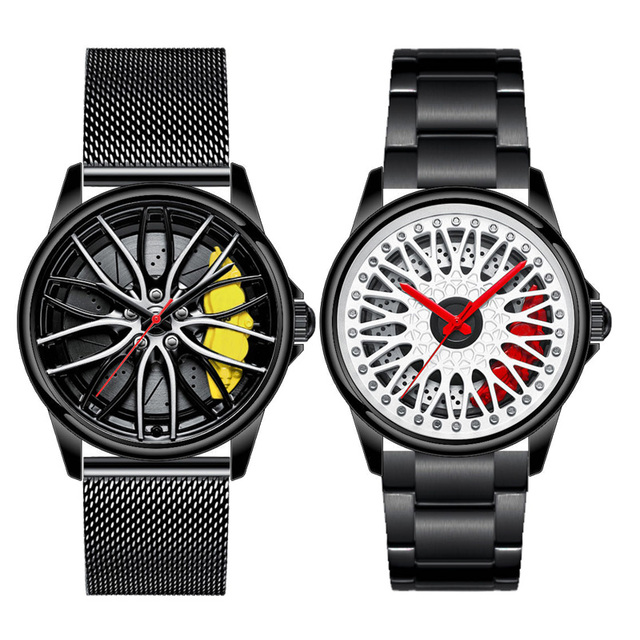 High Quality 3d Watches Shape Like Car Wheel Rim Watch