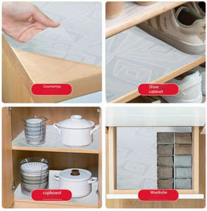 Tapis de placard transparent en EVA à motif diamant, anti-humidité, doublure de tiroir, antidérapant, table de cuisine, anti-huile, tapis de réfrigérateur - Product Image 4