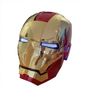 Altın Kırmızı Renkli Ironman Kaskı Sesli Komut Mk5 Otomatik DOT Standart Modüler Tasarım PC Buğu Önleyici Vizör Unisex Bisiklet Sürüşü - Product Image 2