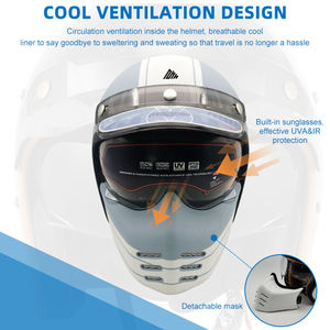 Casque de moto vintage rétro ABS de course de moto de haute qualité prix d'usine en gros personnalisé quatre saisons Protection de la tête - Product Image 6