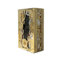Coffre-fort de luxe moderne en acier inoxydable, armoire de sécurité mécanique créative style steampunk, remontoir de montres de luxe pour villa