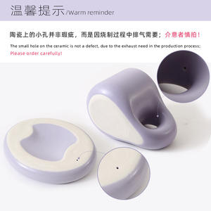 ชุดกาแฟเซรามิกเฉาโจวพร้อมจานรอง สีพื้น ดีไซน์คู่รัก สำหรับเป็นของขวัญ DB1896 - Product Image 2