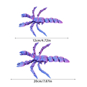 Décoration de bureau imprimée en 3D, jouet crabe ermite personnalisé, modèle enfant détachable et pivotant librement, ornement cadeau - Product Image 2