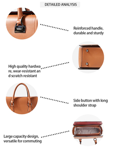 Sac à main en cuir PU tendance pour femme PEDRA 2026 avec <span class=keywords><strong>bandoulière</strong></span> amovible et portefeuille, grande capacité, sacs pour femmes portables - Product Image 6