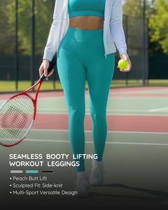Vractive Großhandel Peach Multi-Sport Gym <span class=keywords><strong>Leggings</strong></span> Damen Mid-Waist Einfarbige Vier-Wege-Stretch-Hose Atmungsaktive Bauchkontrolle ODM - Product Image 2