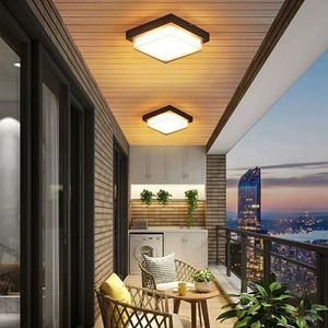 Luz de techo impermeable para exteriores, cuadrada, moderna, simple, cuadrada, patio, <span class=keywords><strong>terraza</strong></span>, aleros, balcón, puerta de entrada interior, luz de techo - Product Image 3