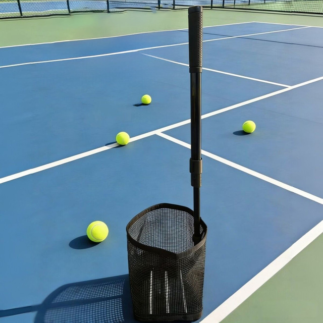 New Enhanced Portable Pickleball Tennis Ball Picker Convenient Pickup Basket Cart for Training Practice