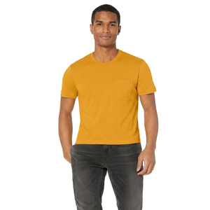 Camiseta de Manga Corta para Hombre al por Mayor, 100% Algodón, Tejido de Punto Informal de Alta Calidad, Transpirable, Diseño de Cuello Redondo, Logotipo Estampado, Gimnasio - Product Image 1