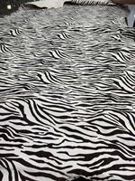 Kulit Sapi Asli Bermotif Zebra Cokelat Tua untuk Tas dan Alas Kaki