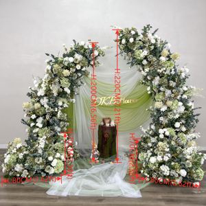 DKB ฮอร์นประดับซุ้มดอกไม้สูงสำหรับตกแต่งงานแต่งงานดีไซน์ใหม่โรงงานสีเขียว - Product Image 2