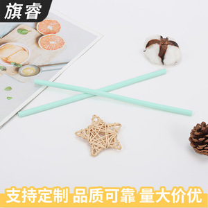 Silicone <b>Straw</b> Set Straight <b>Straws</b> Blue <b>Reusable</b> For Juice Milk Tea Beverages Cocktails - Product Image 3
