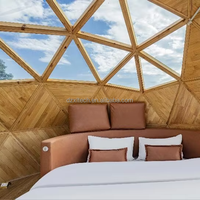 Maisons préfabriquées de dôme de coupole d'étoile du luxe 6m minuscules maisons de capsule