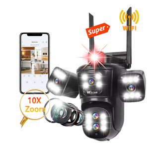 8MP กล้องตรวจสอบ WiFi ไร้สาย4หน้าจอซูม10x โทรศัพท์มือถือมองเห็นกลางคืนระยะไกลความละเอียดสูง IP66 - Product Image 1