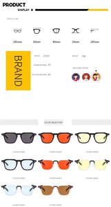 2024 Moda tinte océano lentes gafas de sol Vintage <span class=keywords><strong>pequeño</strong></span> rectángulo cuadrado dos puntos UV 400 PC gafas de sol Oculos De Sol - Product Image 2