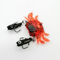 Leurre souple artificiel bionique en forme de petit crabe, 5,8 g, plusieurs couleurs disponibles pour la pêche au poisson souple - Vente en gros fabricant