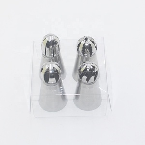 Popular 4 pcs stainless steel ball kitchen baking tools pastry icing cake decorating russian piping nozzles tips - Product Image 6