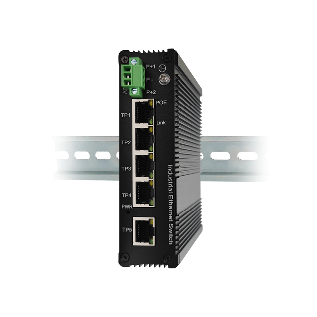 10/100/1000Mbps Manufacture 4 6 8 12 Port PoE Industrial Ethernet Switch with Dual Power Redundancy IP40 Surveillance Use