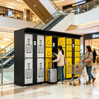 Système de casier à bagages intelligent avec serrure numérique, armoire de rangement en libre-service pour aéroport, hôtel, gare, centre commercial