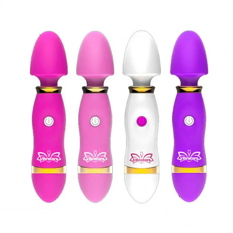 Mini Wand Vibrator with Battery Power 12 Frequency Vibration Female Massage Wand Adult Sex Toys For Women Couples