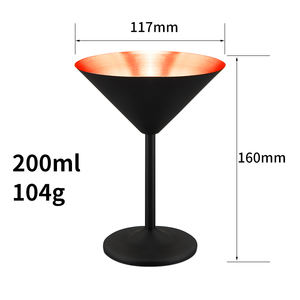 แก้วน้ำดื่มโลหะสแตนเลสสีดำ450มล. แก้วไวน์แดงแก้วไวน์ค็อกเทลแก้วไวน์แดงโลโก้กำหนดเอง - Product Image 4