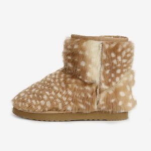 รองเท้าบูทขนเรนเดียร์เทียมสำหรับผู้หญิงรองเท้าบูทขนเรนเดียร์หุ้มข้อแฟชั่นให้ความอบอุ่นสำหรับฤดูหนาวออกแบบได้ตามต้องการ - Product Image 2