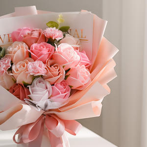 <span class=keywords><strong>Regalo</strong></span> all'ingrosso del fiore artificiale con fragranza della rosa fatto a mano <span class=keywords><strong>per</strong></span> sempre sapone rosa bouquet colorato glitter rosa sapone bouquet <span class=keywords><strong>regalo</strong></span> - Product Image 4