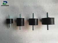 Supports anti-vibrations en caoutchouc pour machines-outils avec goujons filetés, amortisseurs de chocs