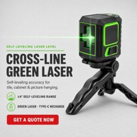 Livella Laser HILDA Fai-da-te 2 Linee Autolivellante Orizzontale Verticale a Croce, Raggio Laser Verde Super Potente per Appendere Quadri