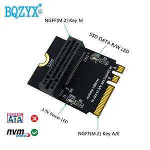 M.2 nvme NGFF SSD M.2 कुंजी करने के लिए एक/ई एडाप्टर (ऊर्ध्वाधर स्थापना) के लिए 2280 प्रकार SSD