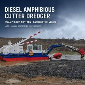 Drague-coupeuse amphibie diesel, barge ponton, navire d'aspiration de sable <span class=keywords><strong>pour</strong></span> l'entretien des canaux marécageux et le désassèchement des rivières - Product Image 1