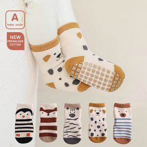 Kaos Kaki Bayi Musim Dingin Bermotif Hewan Lucu, Berbahan Katun <span class=keywords><strong>Terry</strong></span>, Anti Selip, untuk Bayi Baru Lahir dan Balita, Kaos Kaki Anti Selip untuk Dalam Ruangan - Product Image 1