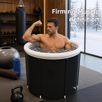 Baignoire pliable Pursuefree en PVC noir pour athlètes, baignoire à glace portable, baignoire SPA, baignoire isolée pour immersion