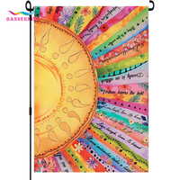 Drapeau de jardin personnalisé avec logo double face, 12x18 pouces, polyester imperméable, décoration extérieure pour les fêtes et Thanksgiving