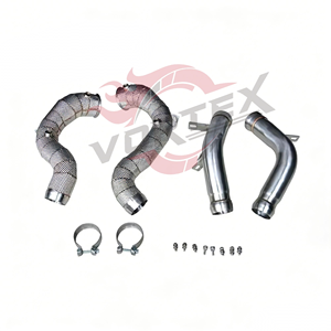 Vortex downpipe ประสิทธิภาพสูงสำหรับ Mercedes Benz M178 E63 W213/E63 AMG G63 AMG 2016 + 304กระจกสแตนเลสขัดเงาสูง - Product Image 2