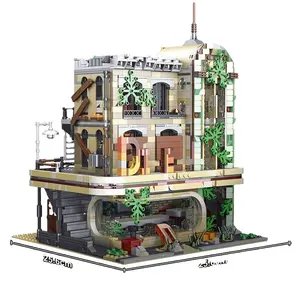 K125 2392 + Stuks/Set MOC-40173 10260 Downtown Diner - Apocalypse Versie Schepper Expert Street View Bouwstenen