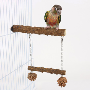 Stazione di gioco in legno di salvia per pappagalli, con altalena, anello giocattolo e struttura per arrampicata per gabbie per <span class=keywords><strong>uccelli</strong></span> - Product Image 4