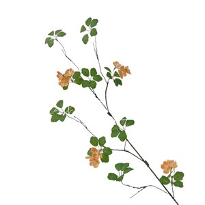 Branche de fleur rose artificielle en soie, haute simulation, pour décoration intérieure et accessoires de mariage - Product Image 5