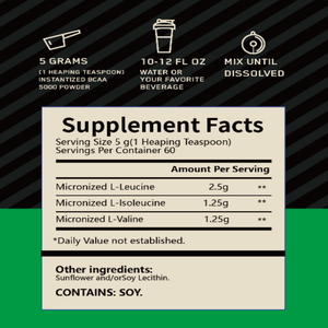 <span class=keywords><strong>BCAA</strong></span> en Polvo Instantizado en Proporción 2:1:1 para la Recuperación Muscular y la Resistencia |   Suplemento sin Sabor de 300g - Product Image 4