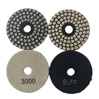 Tampon de polissage diamanté JDK 100MM haute granulométrie, 7 étapes, pour polissage à sec du quartz et du granit, compatible avec les meuleuses d'angle, OEM personnalisable