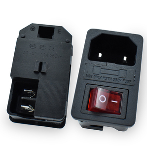 Prise de courant IEC320 C14, interrupteur à bascule AC 250V 10A, prise à 3 broches, prise de courant avec interrupteur à bascule et fusible - Product Image 1