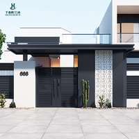 Porte de Sécurité Moderne en Alliage d'Aluminium Antivol pour Villa, Clôture de Jardin, Entrée Durable et Élégante, Porte de Patio Sûre